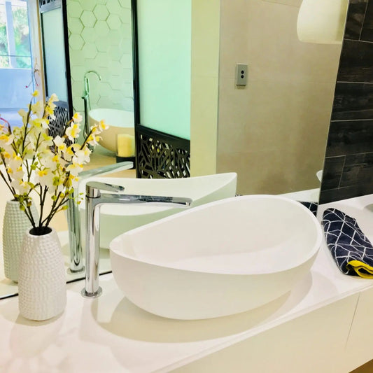 Pietra Bianca Onda Above Counter Basin