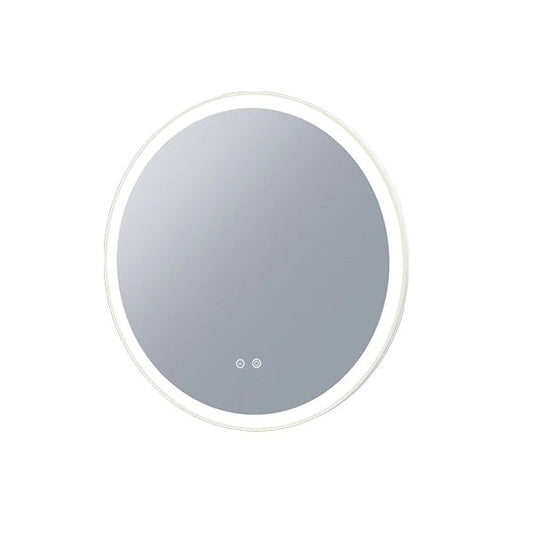 Remer Eclipse Round Dimmable LED Bathroom Mirror - White