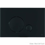 Studio Bagno Oli Globe Flush Button Plate - Black Soft Touch