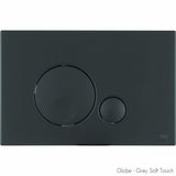 Studio Bagno Oli Globe Flush Button Plate - Grey Soft Touch