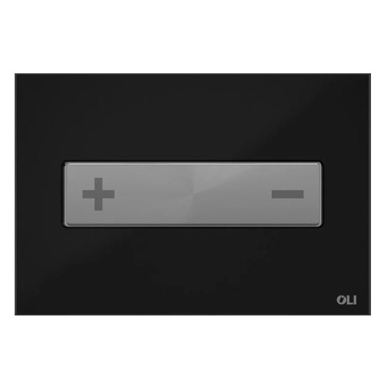 Studio Bagno Oli Oceania Flush Button Plate - Black with Chrome Button