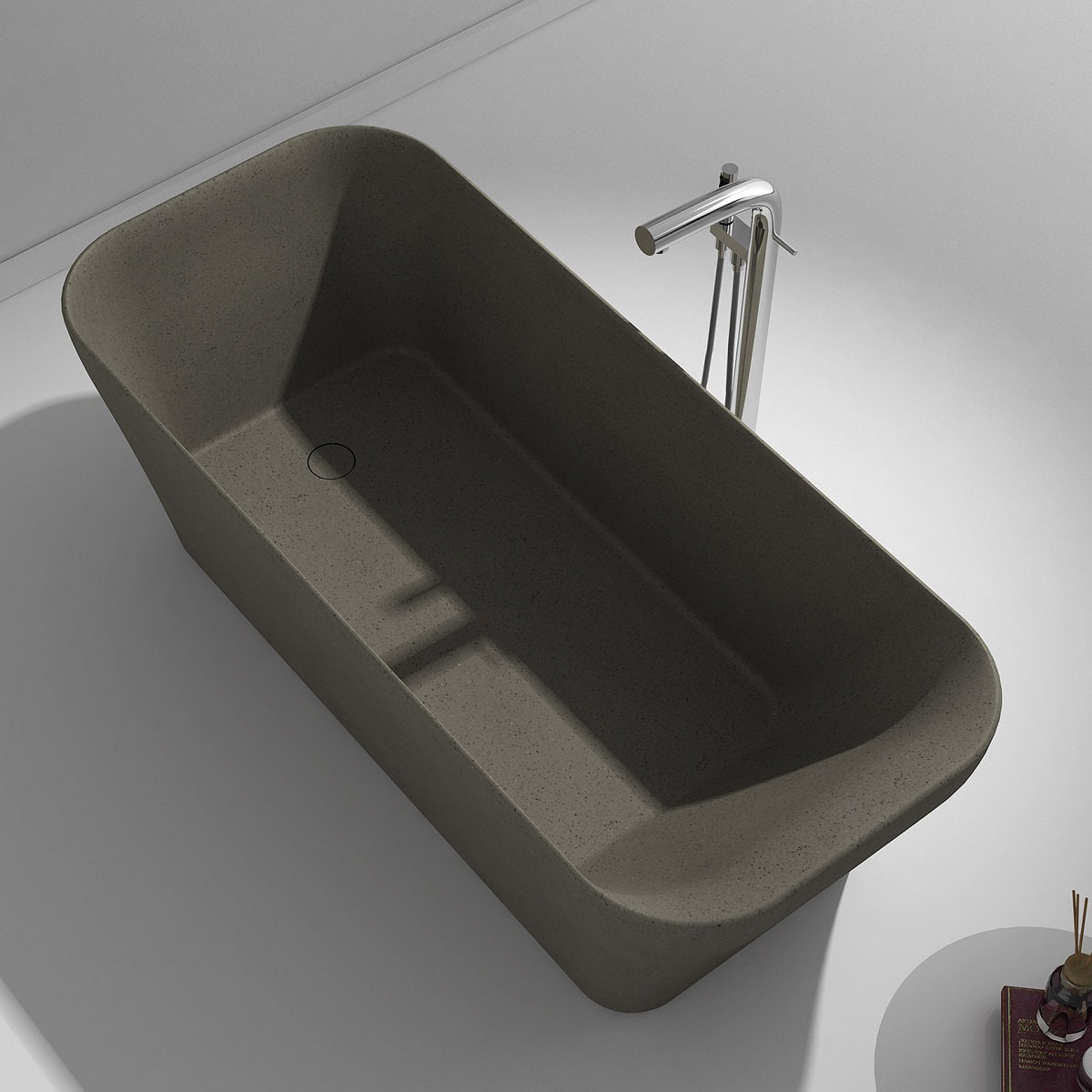 Studio Bagno Verve 1700 Freestanding Bath - Ash Grey