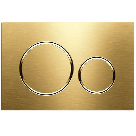 Geberit Brushed Brass Round Flush Plate