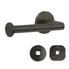 Villeroy & Boch Architectura Left Hand Facing Toilet Roll Holder - Gun Metal