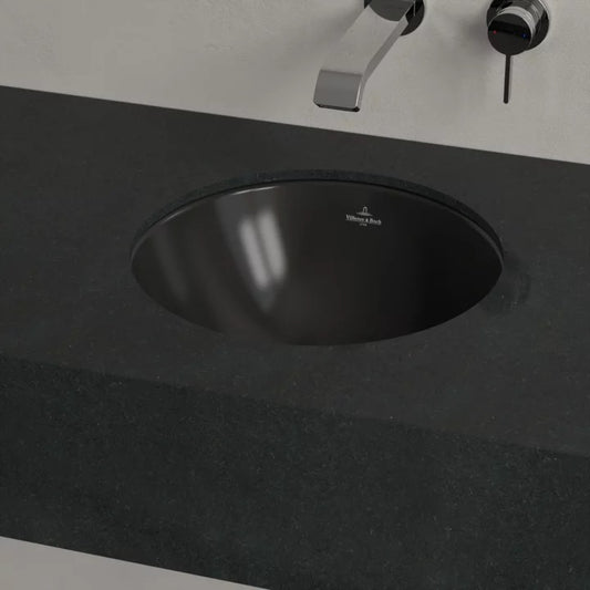 Villeroy & Boch Loop Slim Round Undercounter Basin - Ebony Black