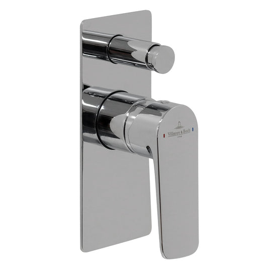 Villeroy & Boch O.Novo Style Rectangular Diverter Mixer - Chrome