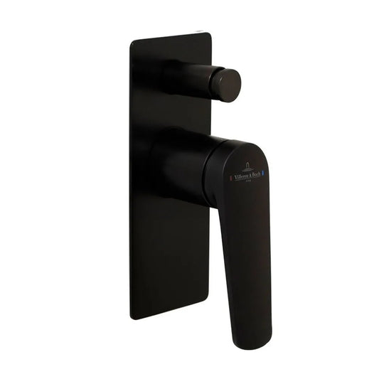 Villeroy & Boch Stratos Rectangular Diverter Mixer- Matte Black