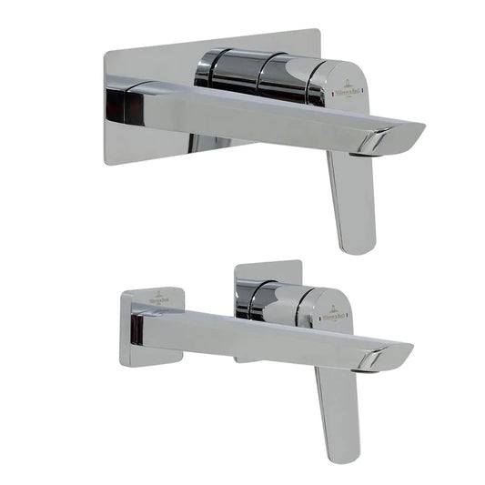 Villeroy & Boch Stratos Rectangular Wall Mounted Basin Mixer Set - Chrome
