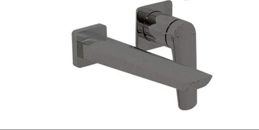 Villeroy & Boch Stratos Rectangular Wall Mounted Basin Mixer Set - Gunmetal