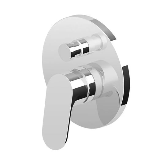 Zucchetti Bath or Shower Wall Mixer with Diverter - Chrome