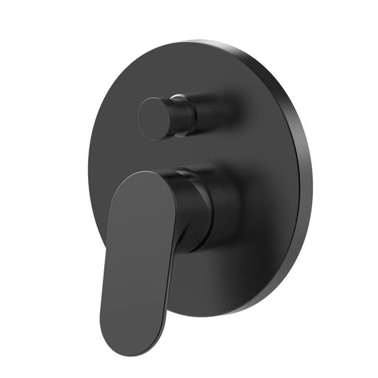 Zucchetti Bath or Shower Wall Mixer with Diverter - Matte Black
