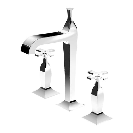 Zucchetti Bellagio Basin Tap Set with High Spout - Cross Handles