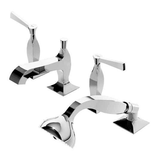 Zucchetti Bellagio Hob Mount Bath Tap Set - Lever Handles