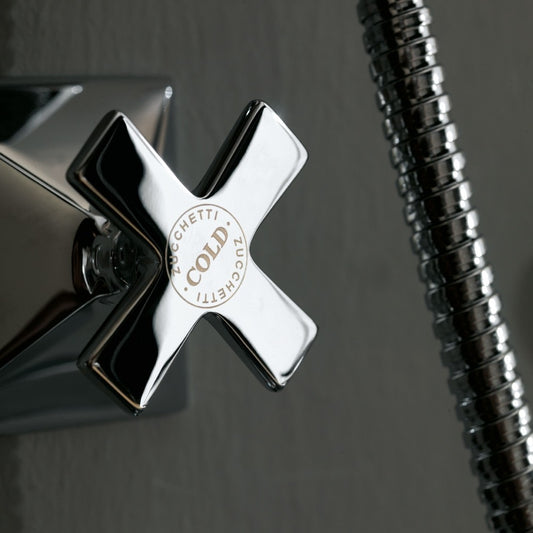Zucchetti Bellagio Wall Taps - Cross Handles