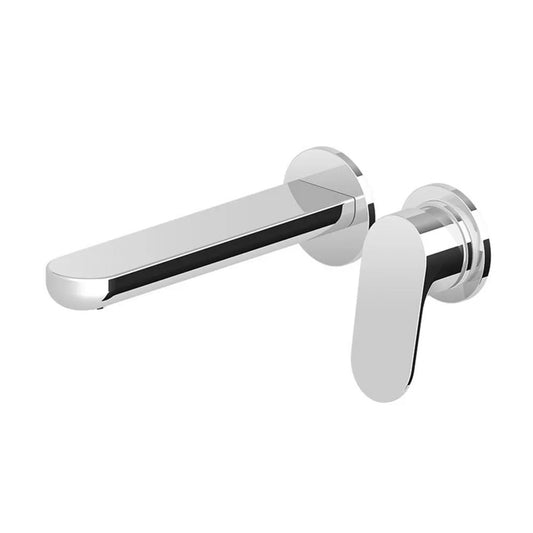 Zucchetti Nikko Wall Mounted Basin Mixer Set - 180mm Spout - Chrome
