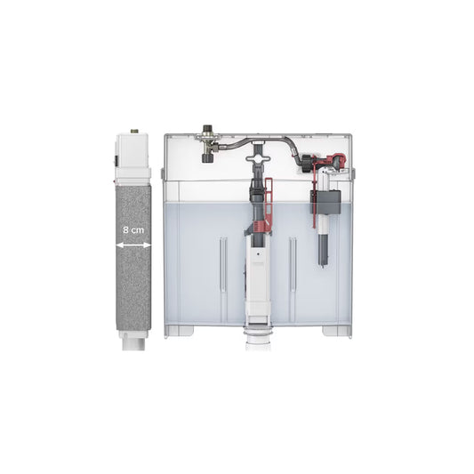 TECE 8cm Wall Faced Pedestal Cistern