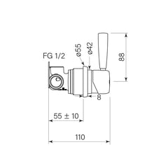 Faucet Strommen Bremont Wall Mixer 80