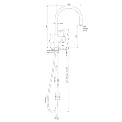 Faucet Strommen Bremont Sink Mixer Curve Pull Out