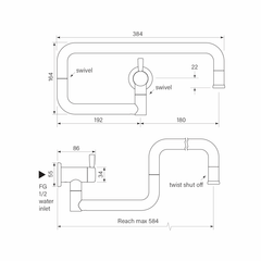 Faucet Strommen Bremont Pot Filler Wall mount