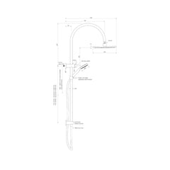 Faucet Strommen Bremont Dual Shower 600 Curved - 90mm Round Hand Shower