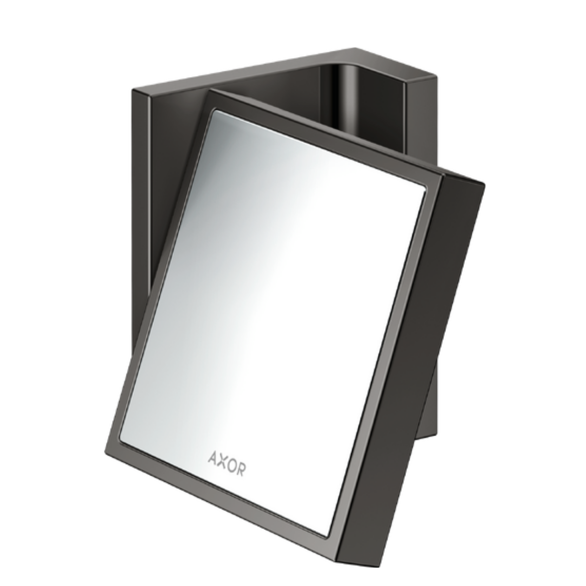 Axor shaving mirror polished black chrome