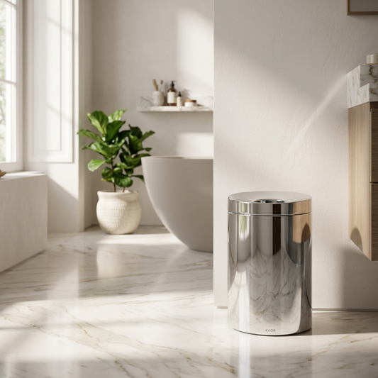 AXOR waste bin in bathroom
