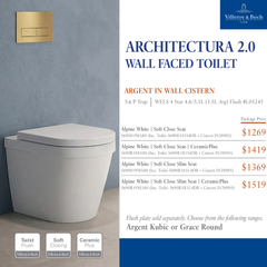 Villeroy & Boch Architectura 2.0 Promotional Package — Wall Faced Toilet + Argent Cistern