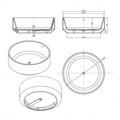 Arcisan Venn 1500 Round Freestanding Bath