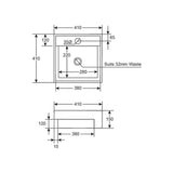 Argent Zen Neu 410 Semi Recessed Basin