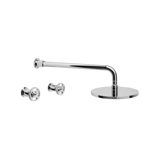 Brodware Industrica Shower Tap Set with 225mm Rose & Arm