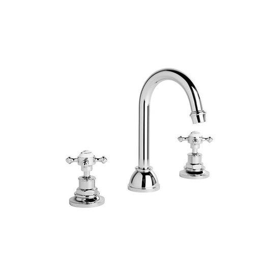 Brodware Winslow Basin Set - Gooseneck Spout - Cross Handles