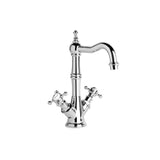 Brodware Winslow Twin Lever Basin Mixer - Country Spout - Cross Handles