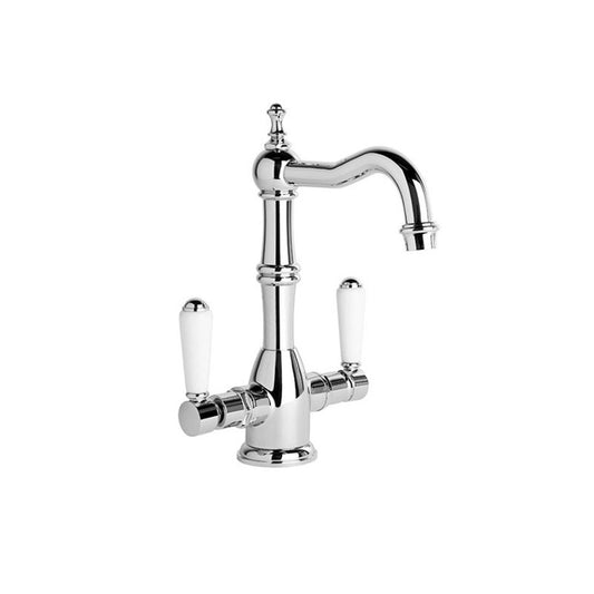 Brodware Winslow Twin Lever Basin Mixer - Country Spout