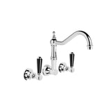 Brodware Winslow Wall Mounted Tapset - Country Spout - Flow Controlled