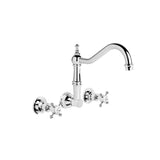 Brodware Winslow Wall Mounted Tapset - Country Spout - Cross Handles