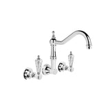 Brodware Winslow Wall Mounted Tapset - Country Spout - Flow Controlled