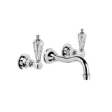 Brodware Winslow Wall Tap Set - 160mm Spout - Flow Controlled