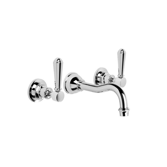 Brodware Winslow Wall Tap Set - 160mm Spout - Flow Controlled