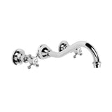 Brodware Winslow Wall Tap Set - 220mm Spout - Cross Handles