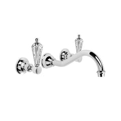 Brodware Winslow Wall Tap Set - 220mm Spout - Flow Controlled