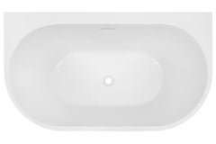 Decina Alegra Back to Wall Freestanding Bath - 1400 to 1700 with Integrated Overflow