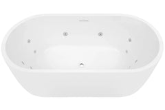 Decina Elisi 1700 Freestanding Spa Bath - 12 Jets with Integrated Overflow