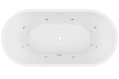 Decina Elisi 1700 Freestanding Spa Bath - 12 Jets with Integrated Overflow