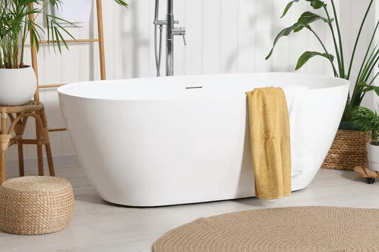 Decina Novara Freestanding Bath - 1480 and 1680 with Integrated Overflow (Optional)