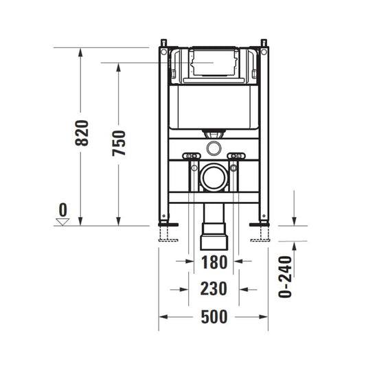 DuraSystem Low Level In Wall Cistern & Frame