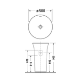 Duravit White Tulip Freestanding Basin