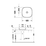 Duravit Zencha Square Above Counter Basin