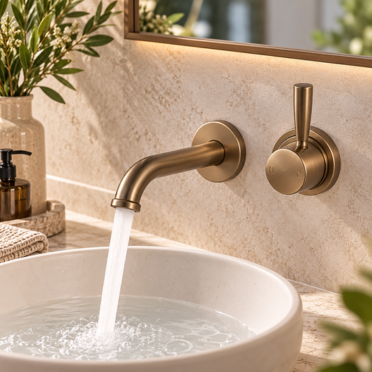 Faucet Strommen Bremont Wall Basin Mixer Set 150