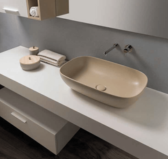 Globo T-Edge 600 Soft Rectangular Above Counter Basin