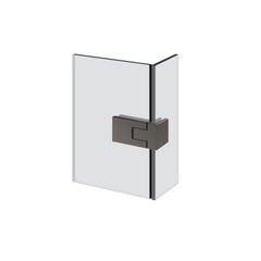 Gessi Shower G - 90° Rigato Right glass-glass short Hinge with lift function